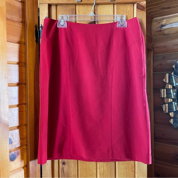 Monroe & Main Vintage Red Pencil Skirt